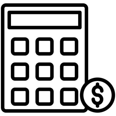 Kolayca değiştirebilen ya da düzenleyebilen hesap makinesi izole edilmiş Vektör simgesi