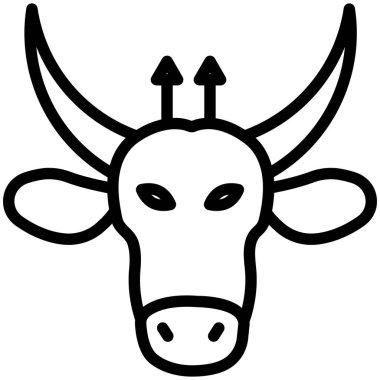 Boğa pazarı izole edilmiş vektör simgesi kolayca değiştirilebilir ya da düzenlenebilir