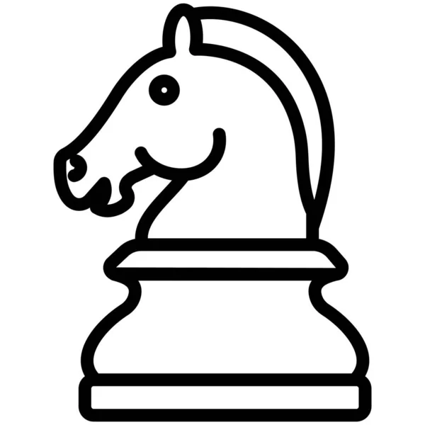 Horse piece chess isolated icon Royalty Free Vector Image