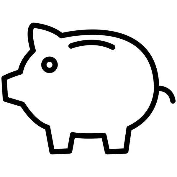 Piggy Isolated Vector Icon Das Leicht Geändert Oder Bearbeitet Werden — Stockvektor