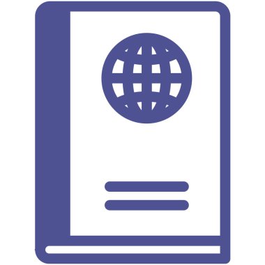 Kolayca değiştirilebilen veya düzenlenebilen izole edilmiş vektör simgesi pasaport