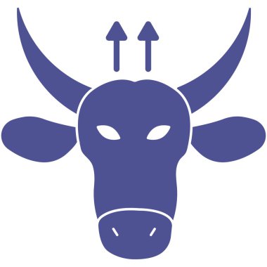 Boğa pazarı izole edilmiş vektör simgesi kolayca değiştirilebilir ya da düzenlenebilir