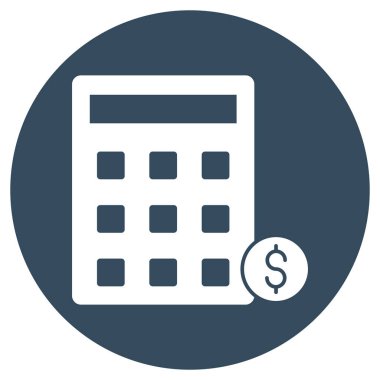 Kolayca değiştirebilen ya da düzenleyebilen hesap makinesi izole edilmiş Vektör simgesi