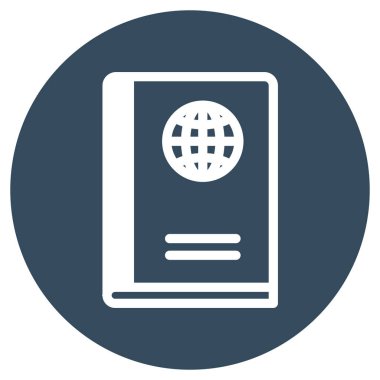 Kolayca değiştirilebilen veya düzenlenebilen izole edilmiş vektör simgesi pasaport