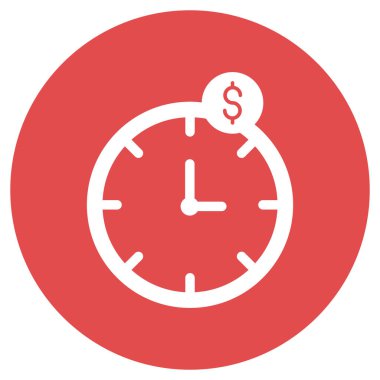 Kolayca düzenleyebilen ve düzenleyebilen Saat İzole Vektör simgesi