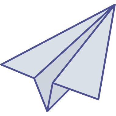 kağıt düzlem izole Vektör simgesi kolayca düzenleyebilir veya değiştirebilir