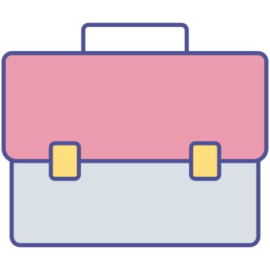 Kolayca düzenleyebilen ve düzenleyebilen Evrak Çantası İzole Vektör simgesi