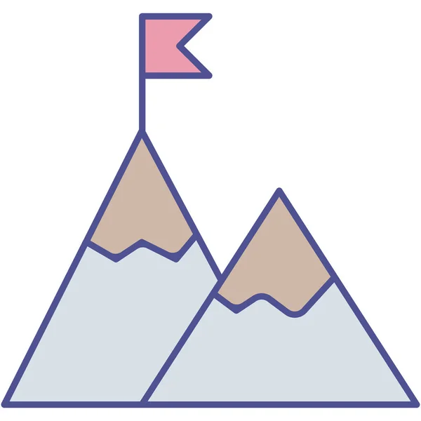 Mountain Isolated Vector Symbol Das Leicht Geändert Oder Bearbeitet Werden — Stockvektor