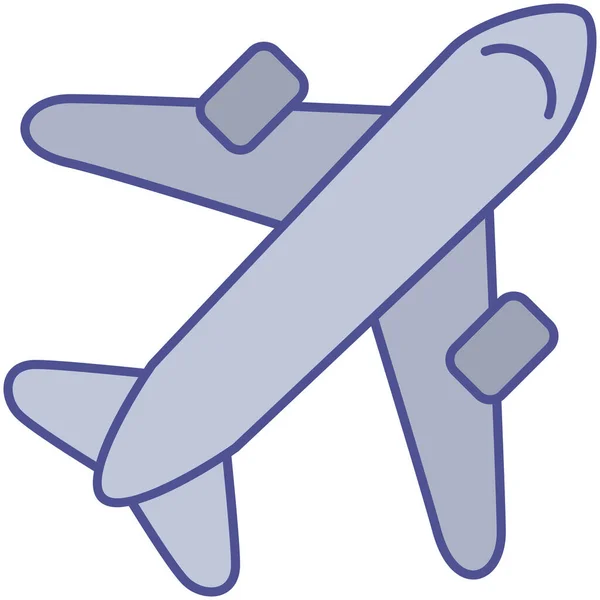 Ikon Vektor Terisolasi Pesawat Yang Dapat Dengan Mudah Memodifikasi Atau - Stok Vektor