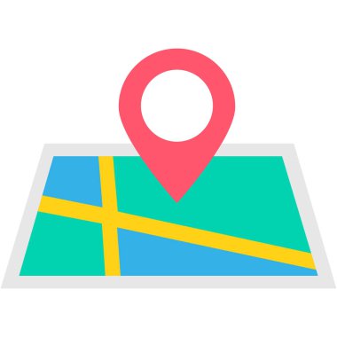 Kolayca düzenleyebilen ve düzenleyebilen izole edilmiş Vektör simgesini haritala