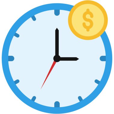 Kolayca düzenleyebilen ve düzenleyebilen Saat İzole Vektör simgesi