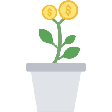 Para büyümesi izole edilmiş Vektör simgesi kolayca düzenleyebilir ya da değiştirebilir