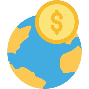 Kolayca değiştirebilen ya da düzenleyebilen uluslararası gelir getiren izole vektör simgesi