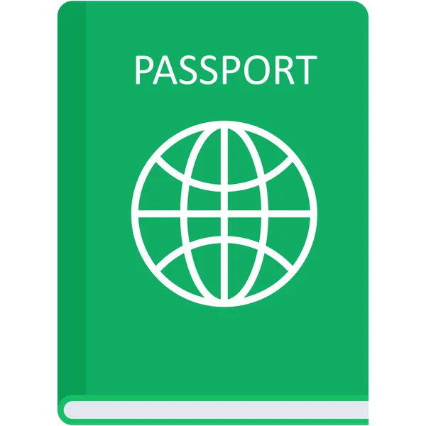 Pasaporte Icono Vector Aislado Que Puede Modificar Editar Fácilmente — Vector de stock