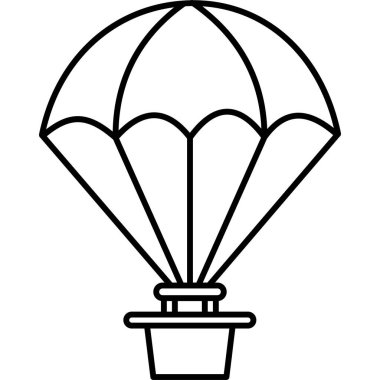 Hava balonu izole edilmiş Vektör simgesi kolayca değiştirilebilir ya da düzenlenebilir
