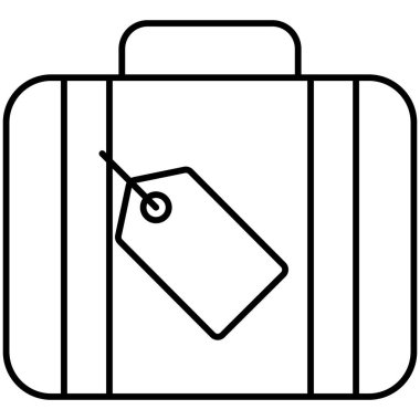 Kolayca düzenleyebilen ve düzenleyebilen Evrak Çantası İzole Vektör simgesi