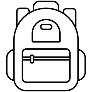 Kolayca düzenleyebilen ve düzenleyebilen Sırt Çantası İzole Vektör simgesi