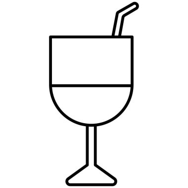 Soğuk içecek izole edilmiş vektör simgesi kolayca değiştirilebilir ya da düzenlenebilir