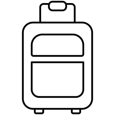 Seyahat çantası izole edilmiş vektör simgesi kolayca değiştirilebilir ya da düzenlenebilir
