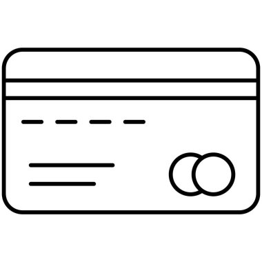 Kolayca düzenleyebilen ve düzenleyebilen banka kartı izole edilmiş Vektör simgesi