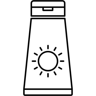 Yaz losyonu izole edilmiş Vektör simgesi kolayca düzenleyebilir ya da değiştirebilir