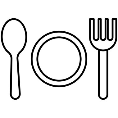 Yemek İzole Vektör simgesi Kolayca değiştirilebilir veya düzenlenebilir