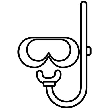 Dalış maskesi izole edilmiş vektör simgesi kolayca düzenlenebilir ya da değiştirilebilir