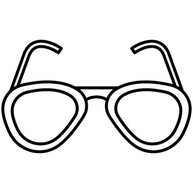 Plaj gözlüğü izole edilmiş vektör simgesi kolayca değiştirilebilir ya da düzenlenebilir