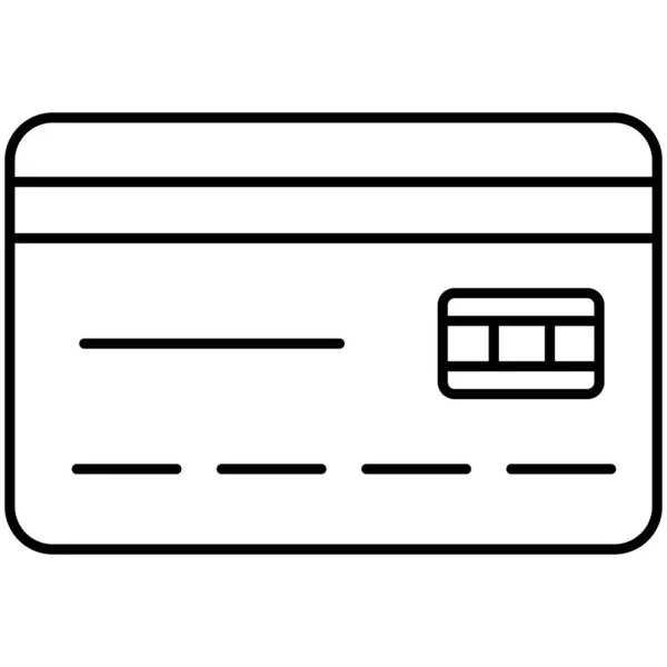 수정하거나 편집할 수있는 Debit Card Isolated Vector 아이콘 — 스톡 벡터