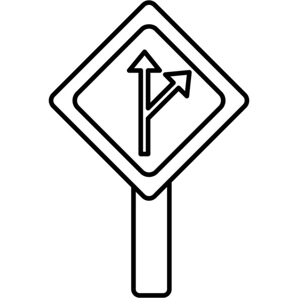 Richtungsschild Isoliertes Vektorsymbol Das Leicht Geändert Oder Bearbeitet Werden Kann — Stockvektor