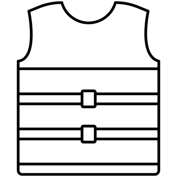 Изолированный Векторный Значок Плавательной Куртки Который Легко Изменять Редактировать — стоковый вектор