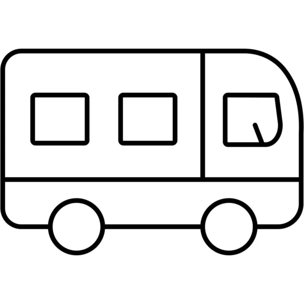 Bus Viaje Icono Vector Aislado Que Puede Modificar Editar Fácilmente — Archivo Imágenes Vectoriales