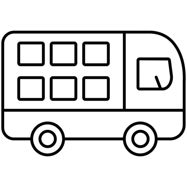 Double Bus Isolated Vector Icon Which Can Easily Modify Edit — Stock Vector