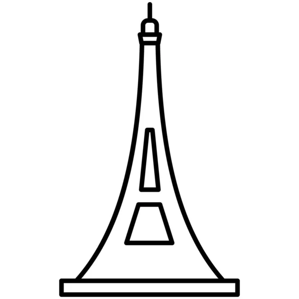 Torre Eiffel Ícone Vetor Isolado Que Pode Facilmente Modificar Editar — Vetor de Stock