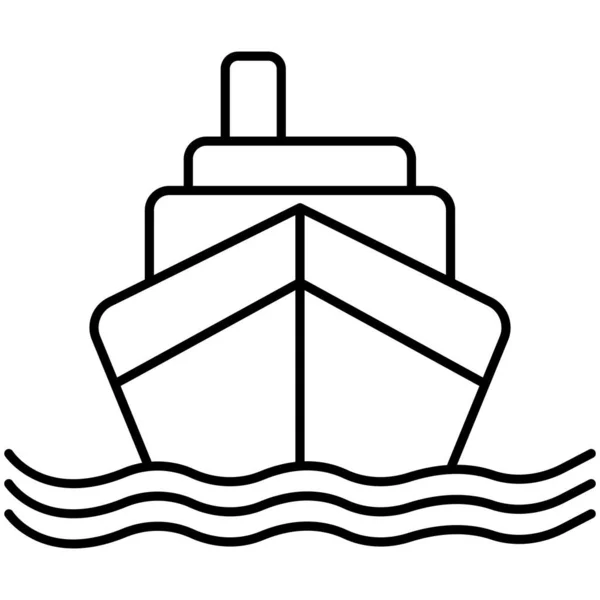 Isoliertes Vektor Symbol Für Seeschiff Das Leicht Geändert Oder Bearbeitet — Stockvektor