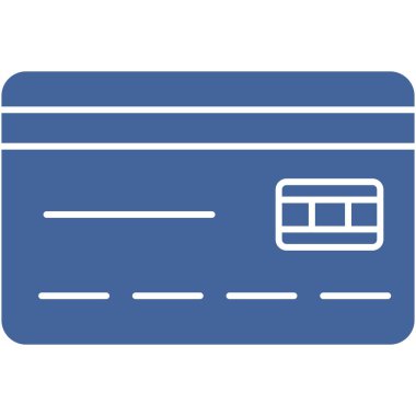 Kolayca düzenleyebilen ve düzenleyebilen banka kartı izole edilmiş Vektör simgesi