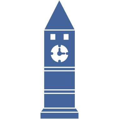 Saat kulesi izole edilmiş vektör simgesi kolayca değiştirilebilir ya da düzenlenebilir