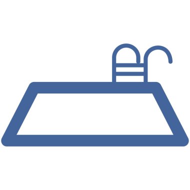 Yüzme Havuzu izole vektör simgesi hangi kolayca düzenlemek veya değiştirmek