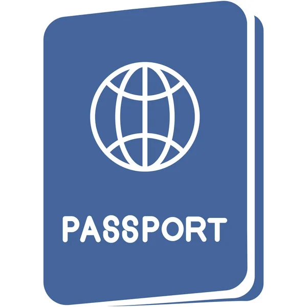 Проездной Паспорт Изолированный Векторный Значок Который Легко Изменять Редактировать — стоковый вектор