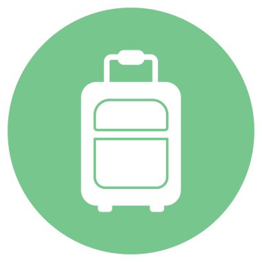 Seyahat çantası izole edilmiş vektör simgesi kolayca değiştirilebilir ya da düzenlenebilir