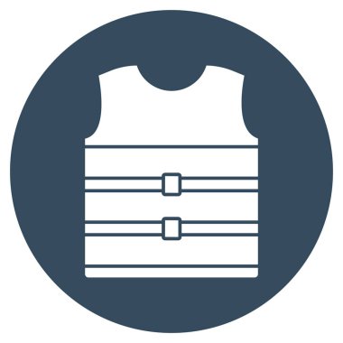 Yüzme ceketi izole edilmiş vektör simgesi kolayca değiştirilebilir ya da düzenlenebilir