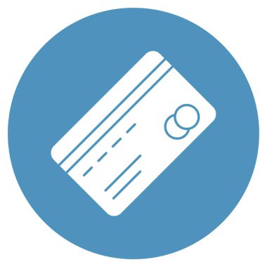 Kolayca düzenleyebilen ve düzenleyebilen banka kartı izole edilmiş Vektör simgesi