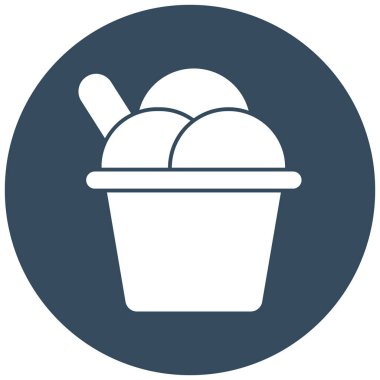 Buz kabı izole edilmiş Vektör simgesi kolayca değiştirebilir ya da düzenleyebilir