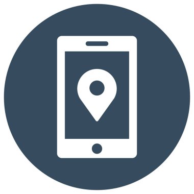 Mobil GPS izole edilmiş Vektör simgesi kolayca düzenleyebilir ya da değiştirebilir