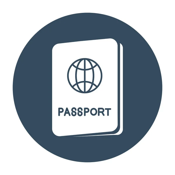 Passaporte Viagem Ícone Vetor Isolado Que Pode Facilmente Modificar Editar — Vetor de Stock
