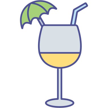 Plaj gözlüğü izole edilmiş vektör simgesi kolayca değiştirilebilir ya da düzenlenebilir