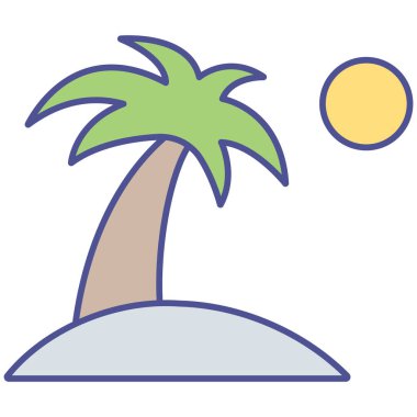 Plaj gözlüğü izole edilmiş vektör simgesi kolayca değiştirilebilir ya da düzenlenebilir