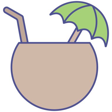 Plaj gözlüğü izole edilmiş vektör simgesi kolayca değiştirilebilir ya da düzenlenebilir