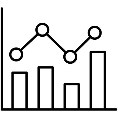 Büyüme grafiği izole edilmiş Vektör simgesi kolayca düzenleyebilir ya da değiştirebilir