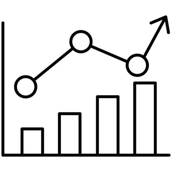 Business Growth Isolated Vector Icon Business Chart Diagram Graph Graph — 스톡 벡터